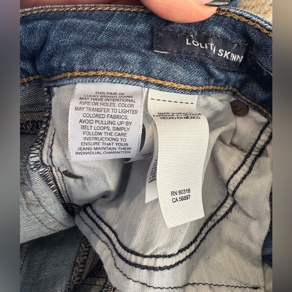 Lucky Brand Lolita skinny jean stretch denim size 4/27=26x26” - Picture 4 of 10